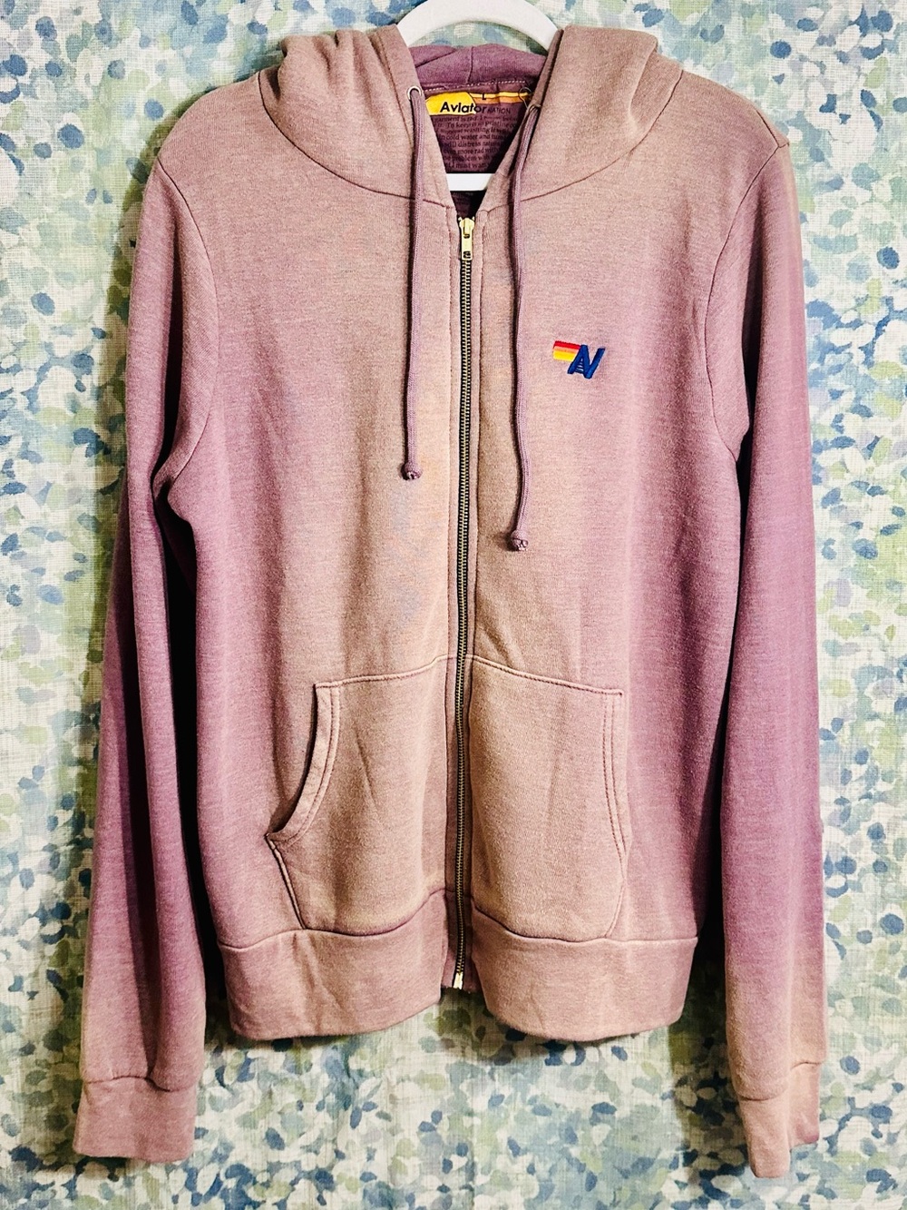 Aviator Nation Pink Ombre Zip Hoodie Women’s Large - Picture 2 of 6